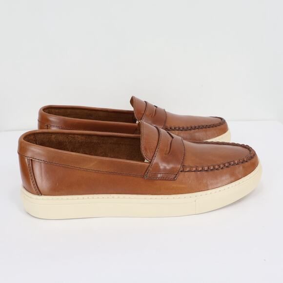 J.Crew Factory Men\'s Leather Hybrid Casual Loafer Havana Brown Size 7.5 NWOB